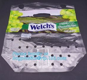 LDPE k aseptic grape bag,cherry bag,fruit bag with hole/slider k fruit bag with air holes for grape packagin supplier