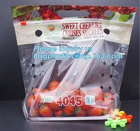 fresh protect zipper packaging for cherry, Fruit Grape Cherry Vegetable Packing Protection Bag, Reliable Modified Atmosp supplier