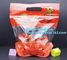 Perforated bag grape bag with air holes, fresh fruit stand up k bag for cherry, OEM zip top Clear BOPP Laminated f supplier