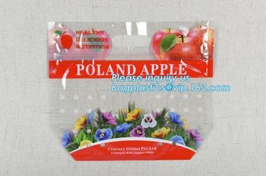 Gusseted Plastic Cherry Bag with Zipper, Barrier Feature Fruit Packing Bag Fresh Protection, Cherries carriage bag supplier