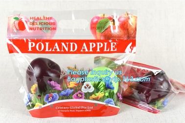 Gusseted Plastic Cherry Bag with Zipper, Barrier Feature Fruit Packing Bag Fresh Protection, Cherries carriage bag supplier