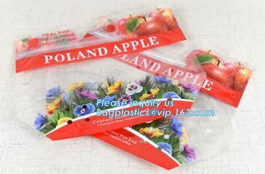 Gusseted Plastic Cherry Bag with Zipper, Barrier Feature Fruit Packing Bag Fresh Protection, Cherries carriage bag supplier