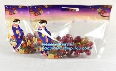 Supermarket sales Plastic Kiwi fruit Cherry Vegetable Packing Protection Bag, Top load Natural BOPP CPP Laminated Fruit supplier