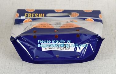 resealable slider top zipper bag for vegetable fruit bag, Fruit slider zip bag with air holes for grape packaging, resea supplier