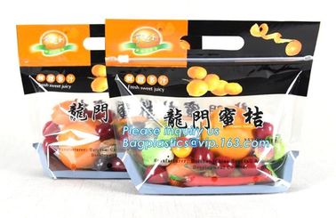 slider k fruit bag with air holes for grape packaging bag, Stand up slider zipper fruit picking bag for apple, Fac supplier