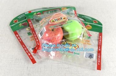 resealable stand up pouch slider zipper fresh fruit/vegetable protection packaging bag, OPP Laminated Slider Fruit / Gra supplier