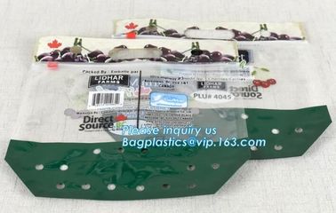 green grapes packing bag with slider/Plastic grapes packing bag/Plastic fruit bag, Vegetable Tomato Packaging Slider Zip supplier