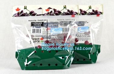 green grapes packing bag with slider/Plastic grapes packing bag/Plastic fruit bag, Vegetable Tomato Packaging Slider Zip supplier