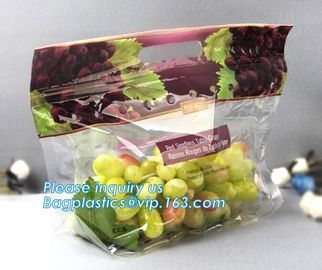 Slider Zipper Locking Bags, 3 Mil Slider Lock Plastic Bags, slider zipper lock bag grape bag for fruit and vegetable pac supplier