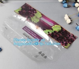 Slider Zipper Locking Bags, 3 Mil Slider Lock Plastic Bags, slider zipper lock bag grape bag for fruit and vegetable pac supplier