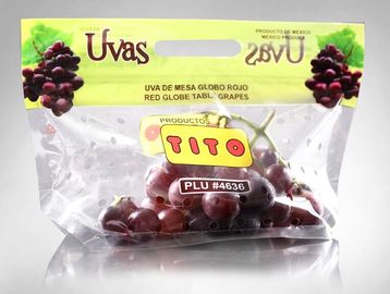 vegetable and fruit packing zipper zip lock slider bag, Green grapes packaging bag with slider/Grapes packing bag/Plasti supplier