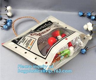 vegetable and fruit packing zipper zip lock slider bag, Green grapes packaging bag with slider/Grapes packing bag/Plasti supplier