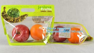 slider zip lock packaging fruit bag for cheery and grape, Vegetable refrigerate used resealable k packaging bag supplier