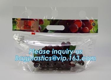 frosted reclosable zipper plastic bags with slider k, round bottom slider grape bag/table grape bag used in graper supplier