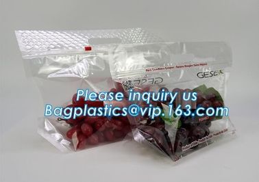 frosted reclosable zipper plastic bags with slider k, round bottom slider grape bag/table grape bag used in graper supplier