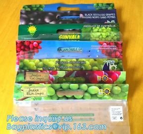 Food service grape packing bag with slider/Red grapes packing bag/Plastic fruit bag, bag for fruit and vegetable package supplier