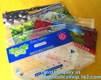 waterproof slider zipper plastic bags zip food packing bag, fresh fruit packaging bag with zipper, slider zip lock grape supplier