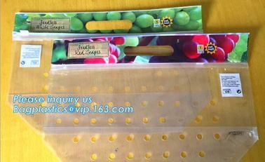 cpp printed slider zip lock vegetable fruit bag, grape packing bags/ fresh grape packaging bag, food preservation slider supplier