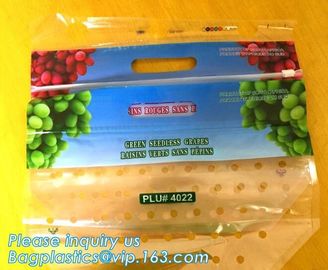 cpp printed slider zip lock vegetable fruit bag, grape packing bags/ fresh grape packaging bag, food preservation slider supplier