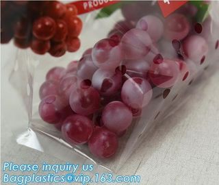 fruit bag with holes sandwich slider zip deli bag, slider zip bag for fresh fruit packaging, grape bag with hole/ slider supplier