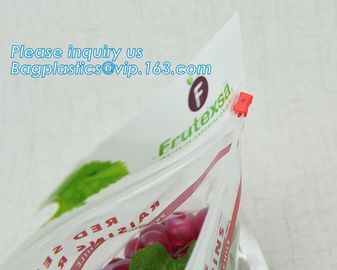 fruit bag with holes sandwich slider zip deli bag, slider zip bag for fresh fruit packaging, grape bag with hole/ slider supplier