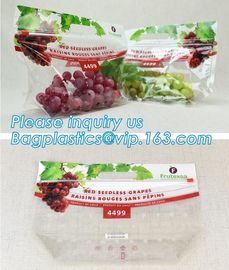 fruit bag with holes sandwich slider zip deli bag, slider zip bag for fresh fruit packaging, grape bag with hole/ slider supplier