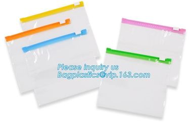 Slider Freezer Custom Transparent LDPE Plastic Waterproof k Storage Bag, Slider zipper clear plastic PE POLY water supplier