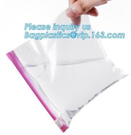 Slider Freezer Custom Transparent LDPE Plastic Waterproof k Storage Bag, Slider zipper clear plastic PE POLY water supplier