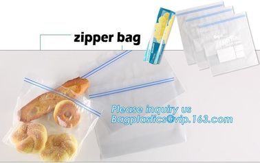 Slider Freezer Custom Transparent LDPE Plastic Waterproof k Storage Bag, Slider zipper clear plastic PE POLY water supplier