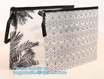 pvc travel slider zipper cosmetic bags, pvc zipper slider pencil bag, pvc slider zipper bag with handle,plastic handle p supplier