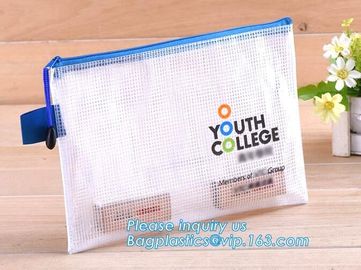Travel Makeup Cosmetic Toiletry Zip Bag PVC Makeup Bag, EVA zipper bag with zipper or slider for garments, Rainbow Holog supplier