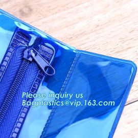 Cosmetics packaging bags With Slider Zipper Top, vinyl pvc packaging bag with slider zipper, Promotional Clear Vinyl Zip supplier