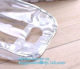 Cosmetics packaging bags With Slider Zipper Top, vinyl pvc packaging bag with slider zipper, Promotional Clear Vinyl Zip supplier