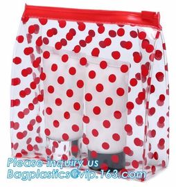 Cosmetics packaging bags With Slider Zipper Top, vinyl pvc packaging bag with slider zipper, Promotional Clear Vinyl Zip supplier