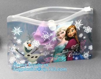 Custom Mini k Bag,Frosted Pvc k Bag, Zipper Slider Frosty Soft Bag Pouch, travel cosmetic makeup slider bag supplier