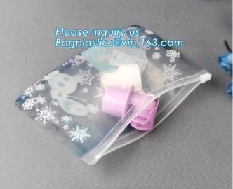 Custom Mini k Bag,Frosted Pvc k Bag, Zipper Slider Frosty Soft Bag Pouch, travel cosmetic makeup slider bag supplier