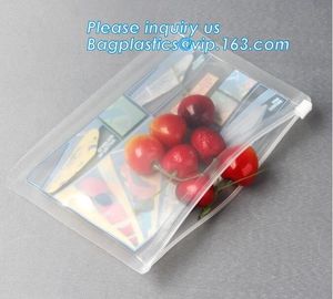 Eco-friendly slider customized logo transparent plastic cosmetic bag, gift packing pvc k cosmetic makeup bags, Doc supplier