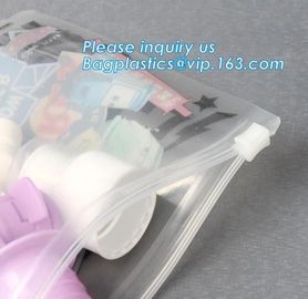 Eco-friendly slider customized logo transparent plastic cosmetic bag, gift packing pvc k cosmetic makeup bags, Doc supplier