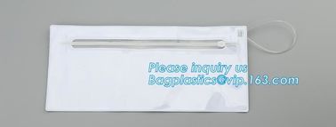 Frosted Poly Vinyl k Slider Closure Clothes Packaging Bag, slider zipper PVC bag clear vinyl cosmetic bag, File Ba supplier