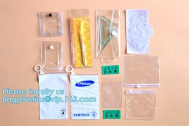 oxo biodegradable clear pvc slider zip bags, stationery handle bags with slider zipper, PU Clear EVA cosmetic Zipper Bag supplier