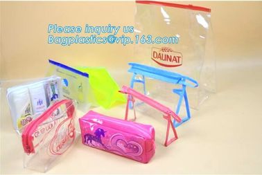 k Zipper Slider Bags Heavy Duty, MultiFunctional clear zipper slider pvc bikini packing swimming bag, frosted swim supplier