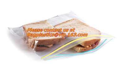 Open Strip slide lock plastic Saddle pack zipper bags, Snack, Sandwich, XL Sandwich, Pint, Quart, Gallon sizes, minigrip supplier