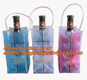 Promotional PVC cooler bag for wine, Custom Refillable Travel Plastic Pvc Bottle Ice Tote Red Wine Cooler Bag As Gift Wh supplier