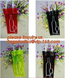 wine bottle holder, wine bottle carrier, Wine Chill Bag, pvc cool bag, waterproof pvc cooler bag, chill bag, wine bottle supplier