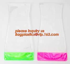 Square Plastic Vase,Plastic Flower Vases, transparent PVC bag, vase pouch, stand up vase, plastic vase, floral bags pack supplier