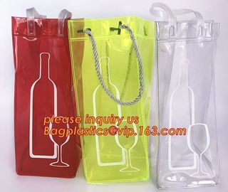 plain wine handle,  pvc tote bag, clear pvc transparent cosmetic bag with snap button, Personalized organza bag gift supplier