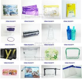 Promotion clear pvc cosmetic plastic handle bag pvc tote bags, recyclable PVC loop handle plastic bag, gift and shopping supplier