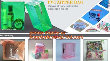 Promotion clear pvc cosmetic plastic handle bag pvc tote bags, recyclable PVC loop handle plastic bag, gift and shopping supplier