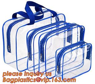 waterproof hanging toiletry bag for travel, Vinyl Transparent PVC Cosmetic Bag /Clear Toiletry Bag/PVC Travel Makeup Bag supplier