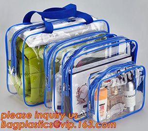 waterproof hanging toiletry bag for travel, Vinyl Transparent PVC Cosmetic Bag /Clear Toiletry Bag/PVC Travel Makeup Bag supplier